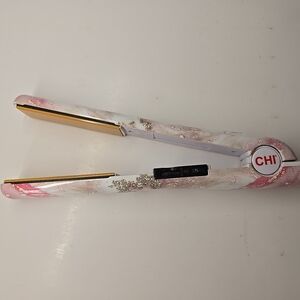 CHI Ceramic 1" Flat Iron Hair Straightener Pink Marble Model CA2383